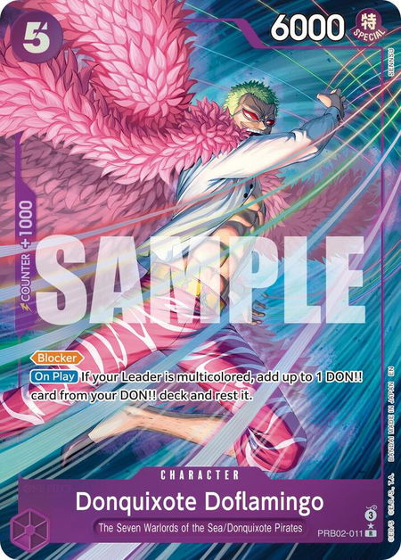 Donquixote Doflamingo (Alternate Art) trading card from Premium Booster -The Best- Vol. 2 Donquixote Doflamingo (Alternate Art) - Premium Booster -The Best- Vol. 2 One Piece trading card