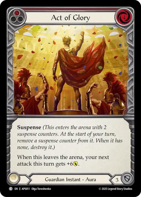 Act of Glory (Red) - Armory Deck: Pleiades Flesh and Blood trading card