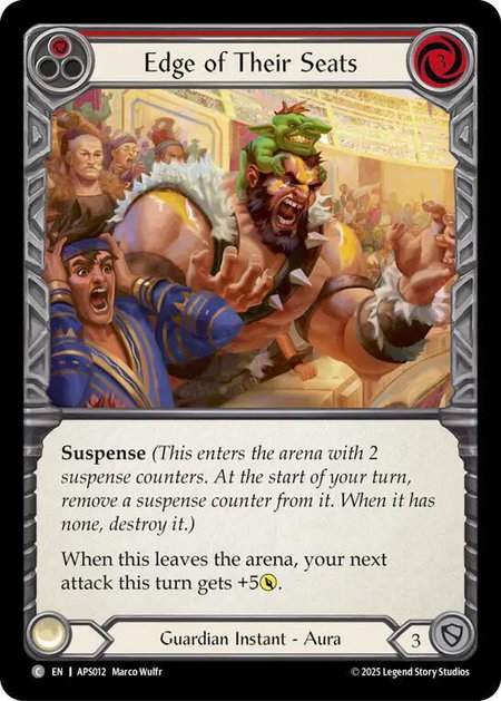 Edge of Their Seats (Red) - Armory Deck: Pleiades Flesh and Blood trading card