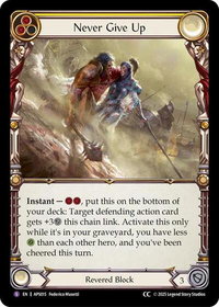 Never Give Up - Armory Deck: Pleiades #APS015 - Super Rare Flesh and Blood Trading Card