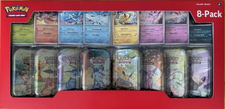 Costco Prismatic Evolutions 8-Pack Mini Tins trading card from Miscellaneous Cards & Products Costco Prismatic Evolutions 8-Pack Mini Tins - Miscellaneous Cards & Products Pokémon trading card