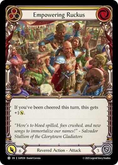 Empowering Ruckus - Super Slam Flesh and Blood trading card