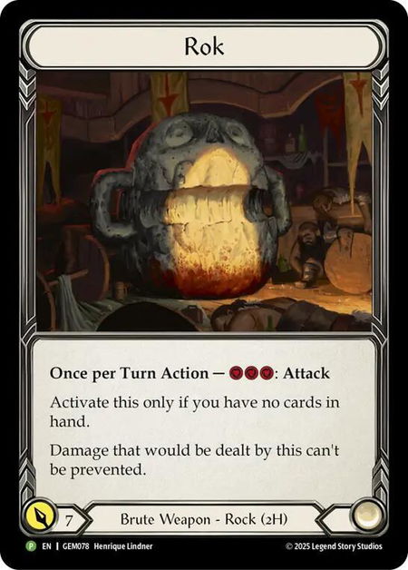 Rok - GEM Pack 3 Flesh and Blood trading card