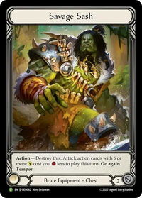 Savage Sash - GEM Pack 3 (GEM) #GEM082 - Promo Flesh and Blood Trading Card