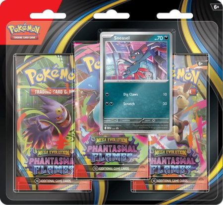 Phantasmal Flames 3 Pack Blister [Sneasel] - ME02: Phantasmal Flames Pokémon trading card