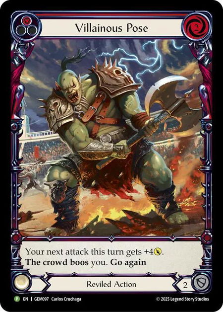 Villainous Pose - GEM Pack 3 Flesh and Blood trading card