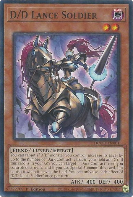 D/D Lance Soldier - Doom of Dimensions YuGiOh trading card