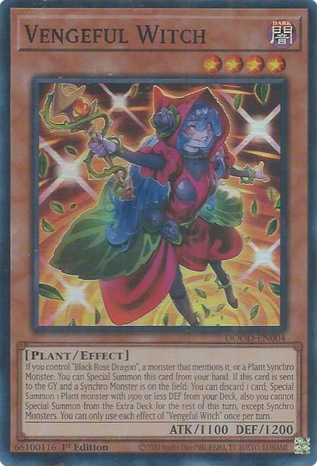 Vengeful Witch - Doom of Dimensions YuGiOh trading card