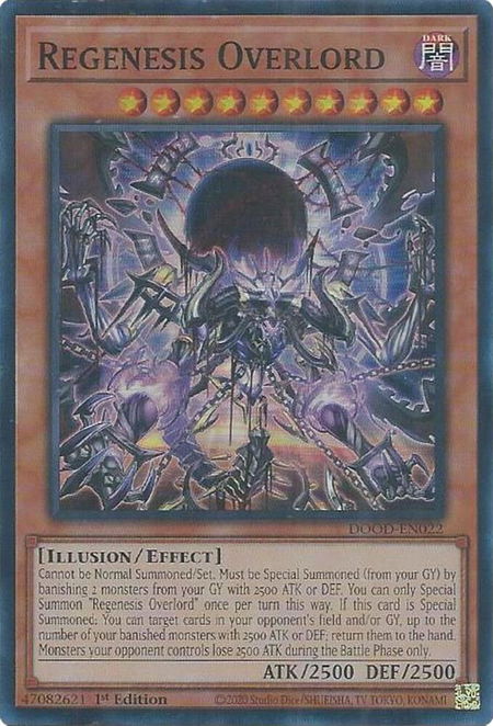 Regenesis Overlord - Doom of Dimensions YuGiOh trading card
