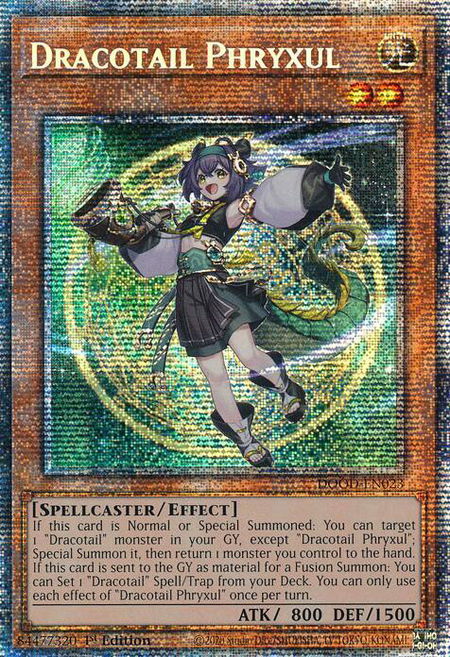 Dracotail Phryxul (Starlight Rare) - Doom of Dimensions YuGiOh trading card