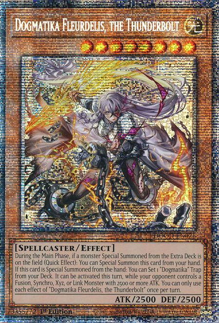 Dogmatika Fleurdelis, the Thunderbolt (Starlight Rare) - Doom of Dimensions YuGiOh trading card