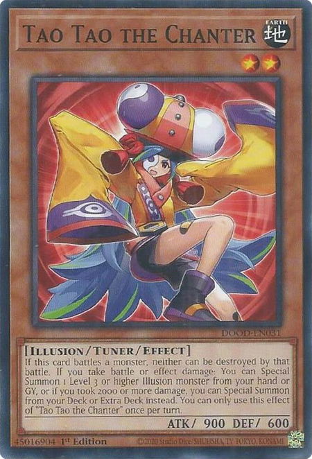 Tao Tao the Chanter - Doom of Dimensions YuGiOh trading card