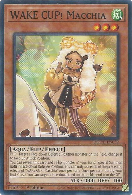 WAKE CUP! Macchia - Doom of Dimensions YuGiOh trading card