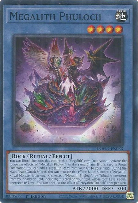 Megalith Phuloch - Doom of Dimensions YuGiOh trading card