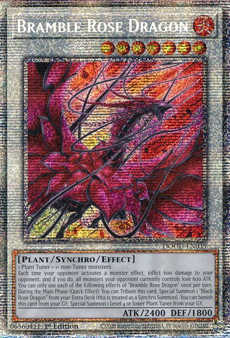 Bramble Rose Dragon (Starlight Rare) - Doom of Dimensions YuGiOh trading card
