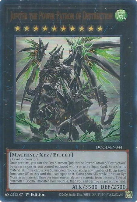 Jupiter the Power Patron of Destruction - Doom of Dimensions YuGiOh trading card