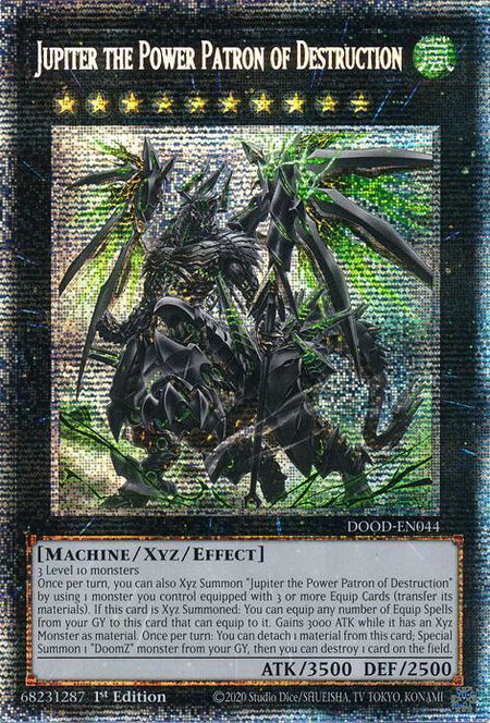 Jupiter the Power Patron of Destruction (Starlight Rare) - Doom of Dimensions YuGiOh trading card