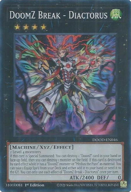 DoomZ Break - Diactorus - Doom of Dimensions YuGiOh trading card