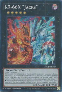 K9-66X "Jacks" - Doom of Dimensions (DOOD) #DOOD-EN047 - Super Rare YuGiOh Trading Card