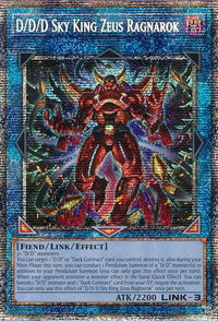 D/D/D Sky King Zeus Ragnarok (Starlight Rare) - Doom of Dimensions (DOOD) #DOOD-EN049 - Starlight Rare YuGiOh Trading Card