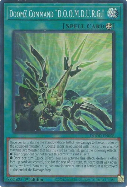 DoomZ Command "D.O.O.M.D.U.R.G." trading card from Doom of Dimensions DoomZ Command "D.O.O.M.D.U.R.G." - Doom of Dimensions YuGiOh trading card