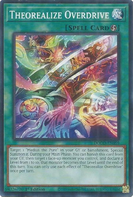 Theorealize Overdrive - Doom of Dimensions YuGiOh trading card