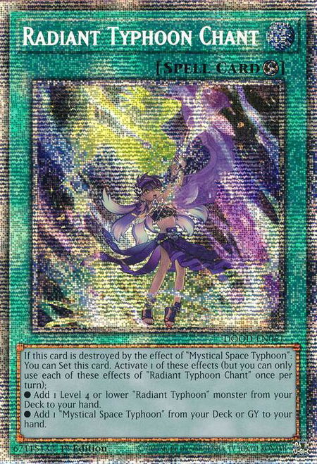 Radiant Typhoon Chant (Starlight Rare) - Doom of Dimensions YuGiOh trading card