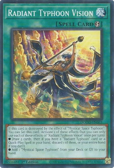 Radiant Typhoon Vision - Doom of Dimensions YuGiOh trading card