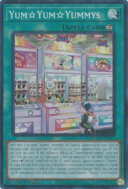 YumYumYummys - Doom of Dimensions YuGiOh trading card