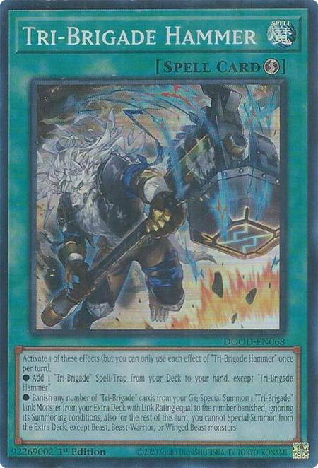 Tri-Brigade Hammer - Doom of Dimensions YuGiOh trading card