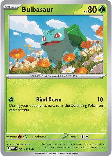 Bulbasaur - 001/132 - ME01: Mega Evolution Pokémon trading card