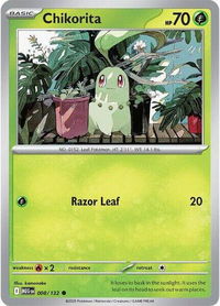 Chikorita - ME01: Mega Evolution (MEG) #008/132 - Common Pokémon Trading Card