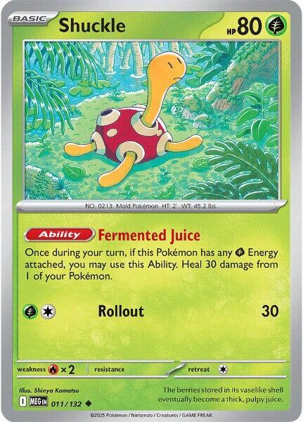 Shuckle - 011/132 - ME01: Mega Evolution Pokémon trading card