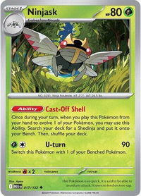 Ninjask - 017/132 - ME01: Mega Evolution (MEG) #017/132 - Uncommon Pokémon Trading Card