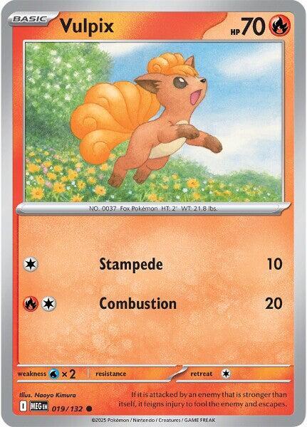 Vulpix - 019/132 - ME01: Mega Evolution Pokémon trading card
