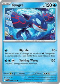 Kyogre - ME01: Mega Evolution (MEG) #034/132 - Rare Pokémon Trading Card