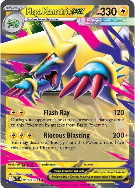 Mega Manectric ex - 050/132 - ME01: Mega Evolution Pokémon trading card