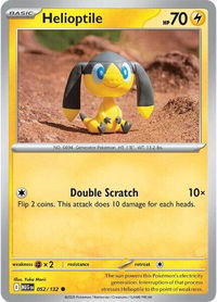 Helioptile - 052/132 - ME01: Mega Evolution (MEG) #052/132 - Common Pokémon Trading Card