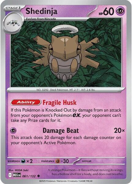 Shedinja - 061/132 - ME01: Mega Evolution Pokémon trading card