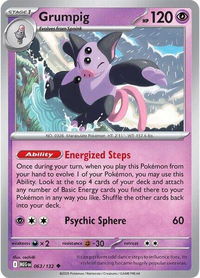 Grumpig - ME01: Mega Evolution (MEG) #063/132 - Uncommon Pokémon Trading Card