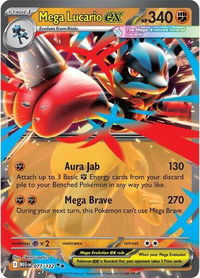 Mega Lucario ex - 077/132 - ME01: Mega Evolution (MEG) #077/132 - Double Rare Pokémon Trading Card