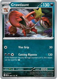 Crawdaunt - ME01: Mega Evolution (MEG) #085/132 - Uncommon Pokémon Trading Card