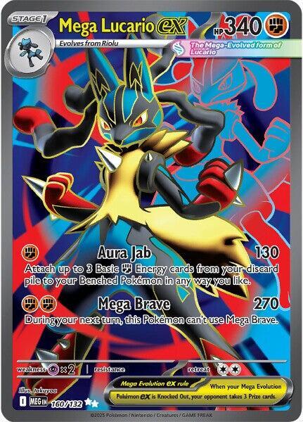 Mega Lucario ex - 160/132 - ME01: Mega Evolution Pokémon trading card