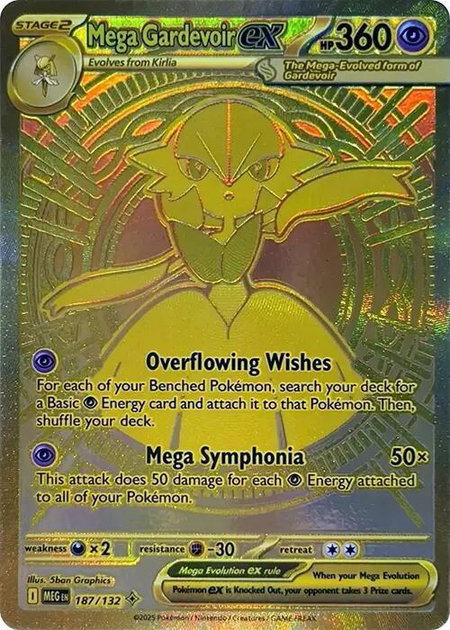 Mega Gardevoir ex - 187/132 - ME01: Mega Evolution Pokémon trading card