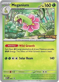 Meganium - 001 - ME: Mega Evolution Promo (MEP) #001 - Promo Pokémon Trading Card