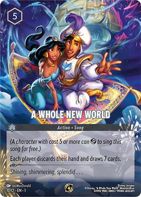 A Whole New World - Disney Lorcana Promo Cards Disney Lorcana trading card