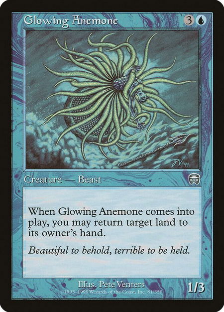 Glowing Anemone - Mercadian Masques Magic: The Gathering trading card