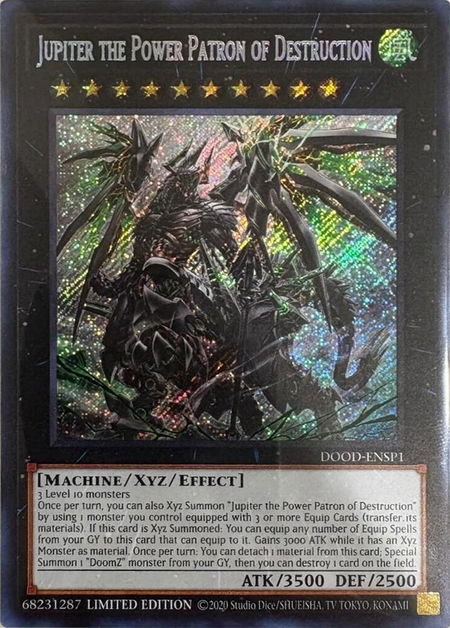 Jupiter the Power Patron of Destruction (SR) (DOOD-ENSP1) - Doom of Dimensions YuGiOh trading card