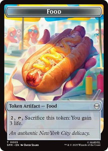 Food // Robot Double-Sided Token - Marvel's Spider-Man (SPM) #5 // 6 - Token Magic: The Gathering Trading Card