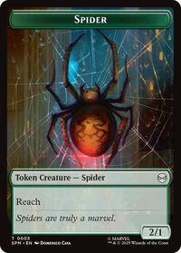 Spider // Illusion Villain Double-Sided Token - Marvel's Spider-Man (SPM) #3 // 2 - Token Magic: The Gathering Trading Card